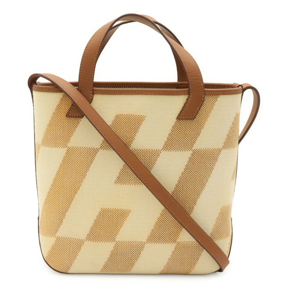HERMES H Ambier 27 PM Tote Bag, Handbag, Shoulder Toile Canvas, Veau Swift, E...
